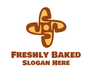 Baguette Bread Cross logo design