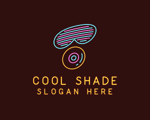 Neon Shades Disc logo design