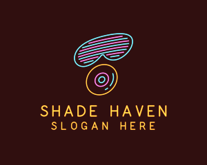 Neon Shades Disc logo design