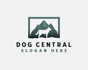 Mountain Dog Wolf logo design