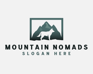 Mountain Dog Wolf logo design