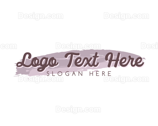 Watercolor Cursive Wordmark Logo