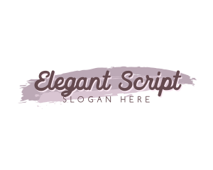 Watercolor Cursive Wordmark logo design