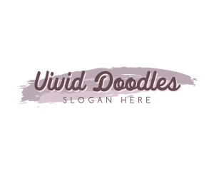 Watercolor Cursive Wordmark logo design