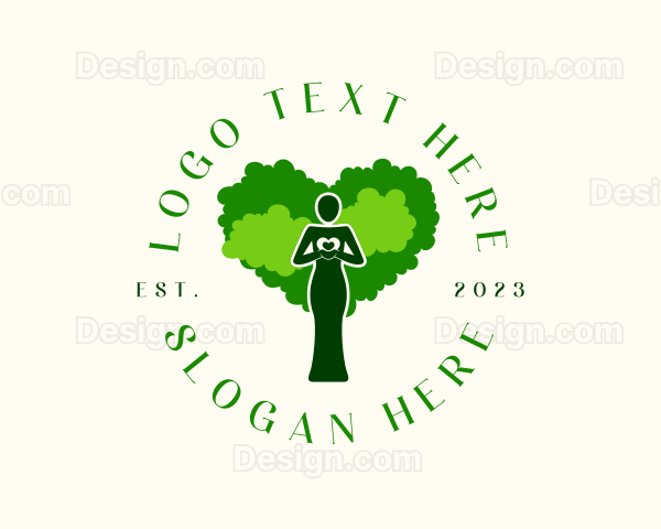 Woman Heart Tree Logo