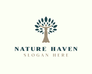 Woman Tree Natural Eco logo design