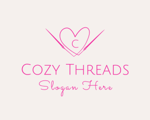 Needle Heart Thread logo design