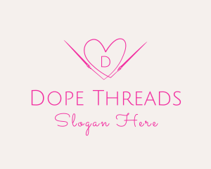 Needle Heart Thread logo design