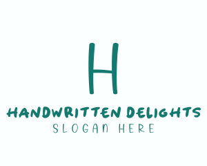 Handwritten Kid Daycare logo design