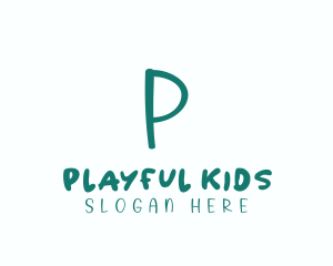 Handwritten Kid Daycare logo design