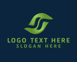 Floating Leaf Letter S logo