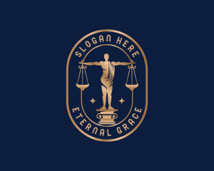 Justice Law Firm Statue logo