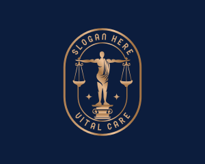 Justice Law Firm Statue logo