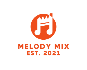 Orange Musical Note logo