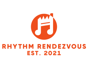 Orange Musical Note logo design