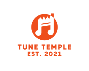 Orange Musical Note logo