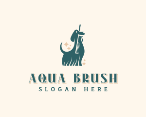 Dog Comb Grooming logo design