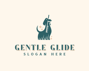 Dog Comb Grooming logo design