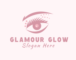 Woman Eyelash Cosmetics logo design