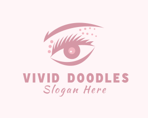 Woman Eyelash Cosmetics logo design