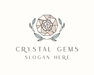 Gemstone Crystal Jewelry logo design