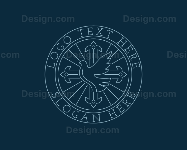 Peace Dove Crucifix Logo