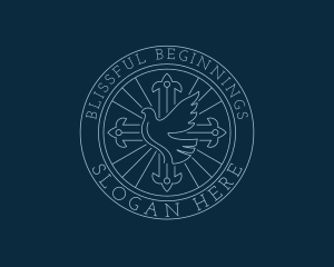 Peace Dove Crucifix logo
