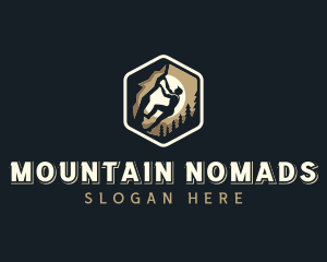 Mountain Rock Climbing logo design