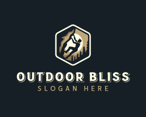 Mountain Rock Climbing logo design