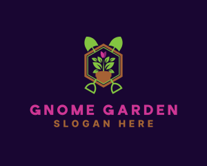 Garden Shovel Flower logo design