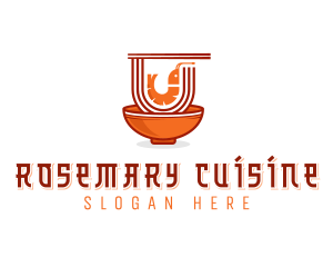 Prawn Noodle Cuisine logo design