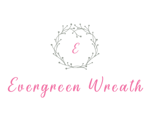 Plant Twig Wreath logo design