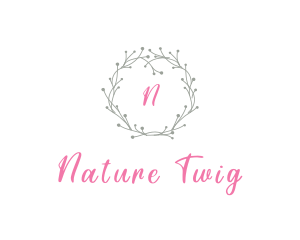 Plant Twig Wreath logo design