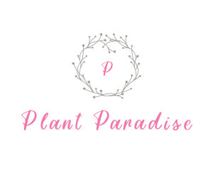 Plant Twig Wreath logo design