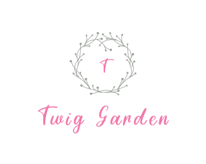 Plant Twig Wreath logo design