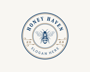 Bee Apiary Honey logo design