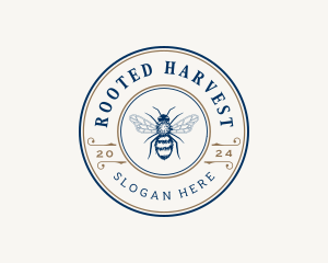 Bee Apiary Honey logo design