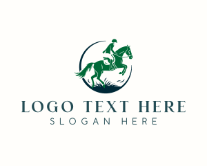 Equestrian Horse Race Logo