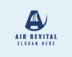 Cool Ventilation Letter A logo design