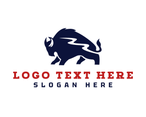 Powerful - Wild Beast Bison logo design