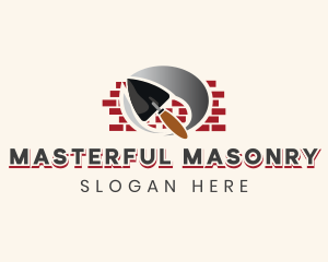 Masonry Trowel Brick Builder logo design