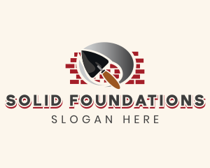 Masonry Trowel Brick Builder logo design