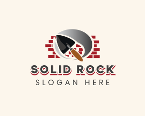 Masonry Trowel Brick Builder logo design