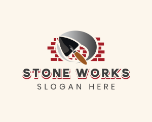 Masonry Trowel Brick Builder logo design