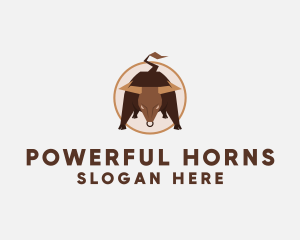 Rodeo Bull Horn logo design