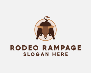 Rodeo Bull Horn logo design