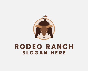 Rodeo Bull Horn logo design