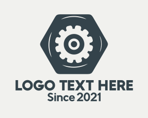 Industrial Hexagon Gear logo