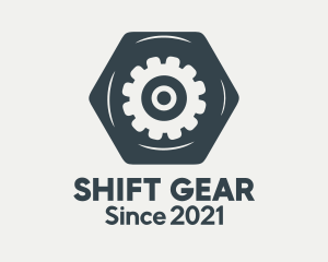 Industrial Hexagon Gear logo design