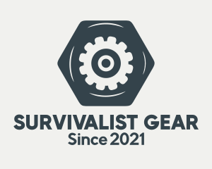 Industrial Hexagon Gear logo design